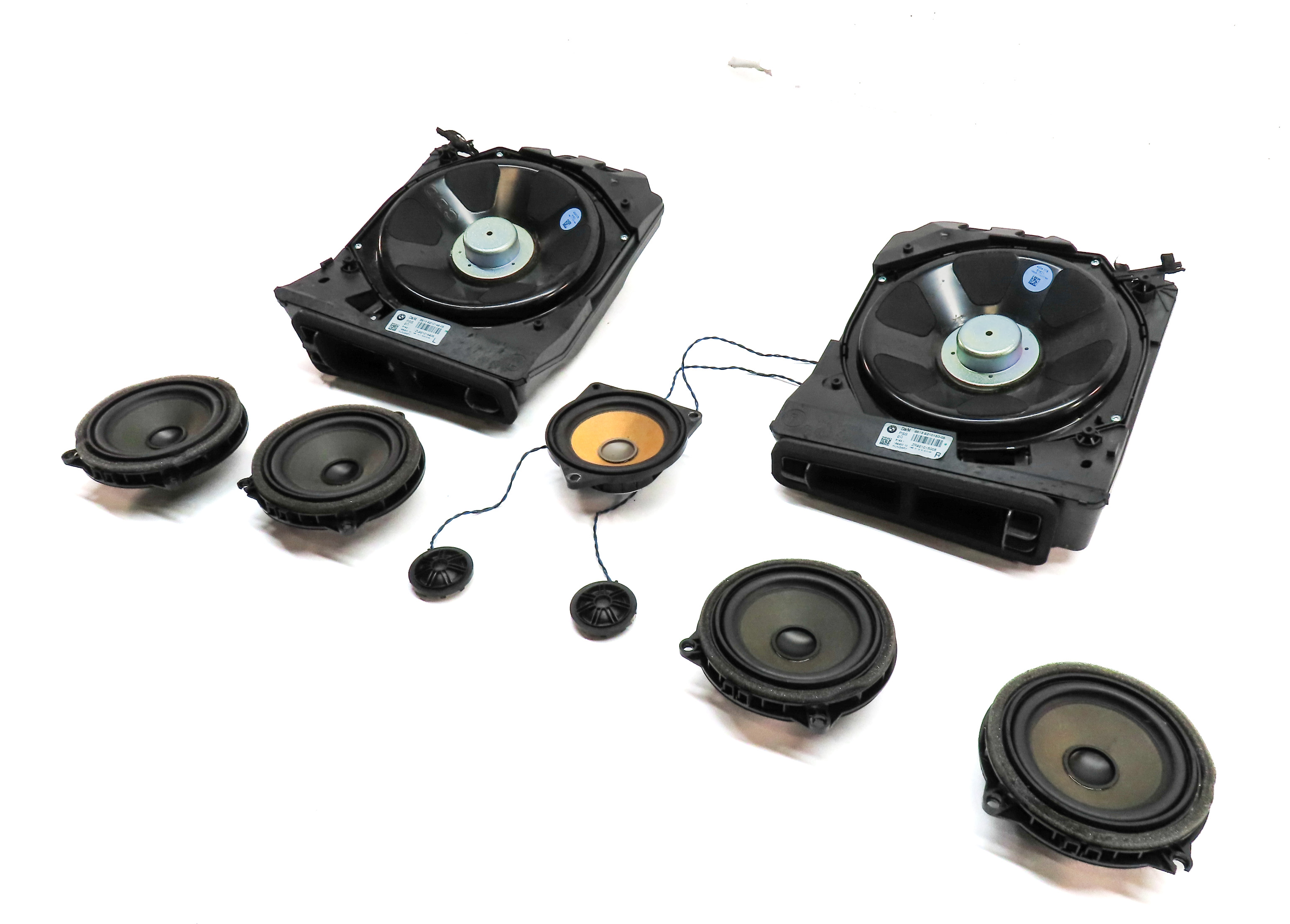 2013 BMW 335XI (F30) RADIO STEREO AUDIO SOUND SYSTEM SPEAKER SUB WOOFER SET/9 — exact item pictured